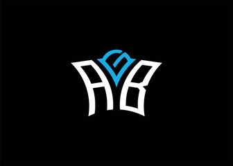 AGB initial monogram letter business and simple modern logo