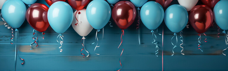 Balloon rad and blue celebration usa. America theme