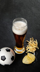 Snack and drink for watching football games and championships.