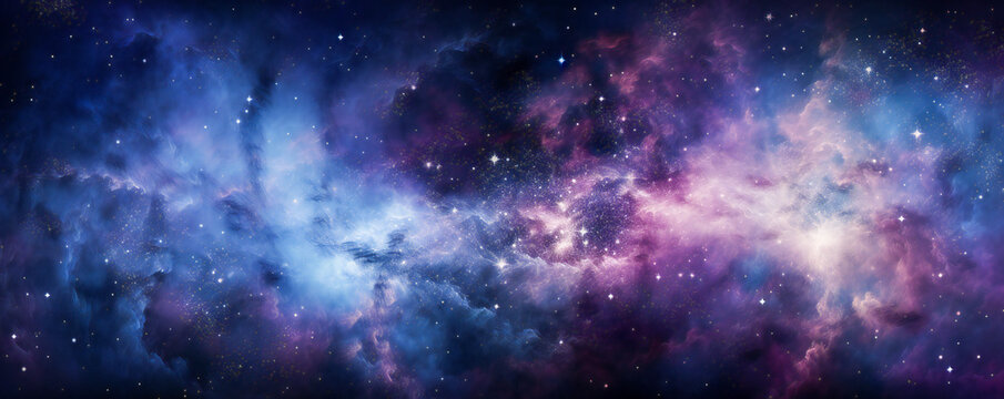 Luminous colorful nebula in space © Adrian Grosu