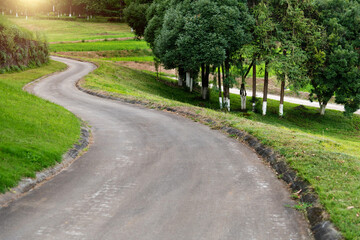 Landscape of empty country path
