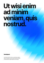 Simple corporate layout template for events, companies or any business related. Poster design with fluted glass effect. Design with geometric shape for flyer, poster, cover, brochure or banner.