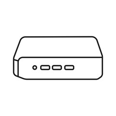 Mini pc vactor.A good quality line art pc design

