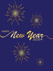 Happy New Year Background Design. Greeting Card, Poster, Banner