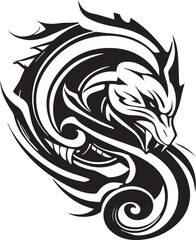 Obraz premium Logo Schlange Tribal Tattoo