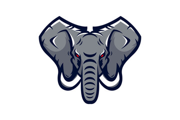 vector logo image illustration of an elephant