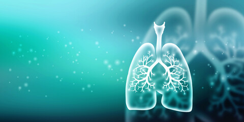 2d illustration Healthy Human Lungs  - obrazy, fototapety, plakaty