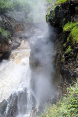 Background of beautiful natural waterfall