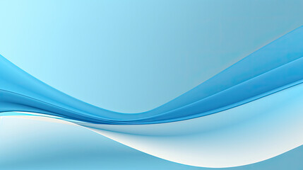 Naklejka premium Simple and clear artistic lines gradient abstract background Light blue curve waves
