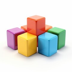 children's toys colored cubes.