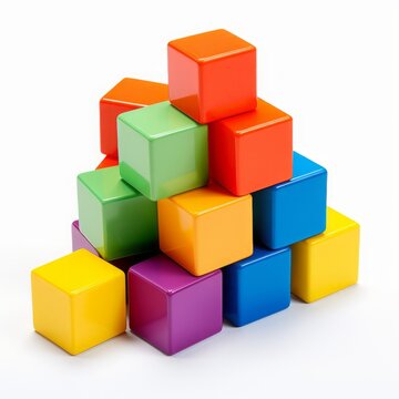 children's toys colored cubes.