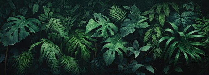 Green Leaves Dancing in the Shadows of Darkness