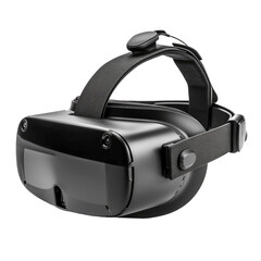 Virtual reality helmet, transparent background.