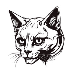 hellowen cat silhouette