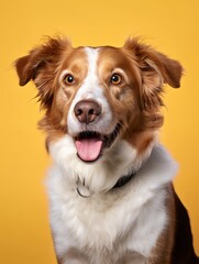 cute dog studio shot on an isolated background, Generative AI