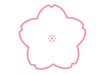 桜の花びらのアイコン素材 シンプルで可愛い桜の花のスタンプのイラスト