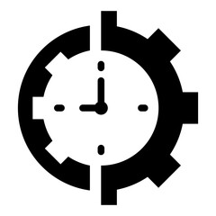 Part time Glyph Icon.  Included in Internship Icon Pack