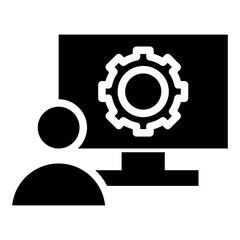 Job Glyph Icon.  Included in Internship Icon Pack