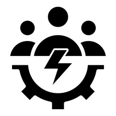 Workforce Glyph Icon.  Included in Internship Icon Pack