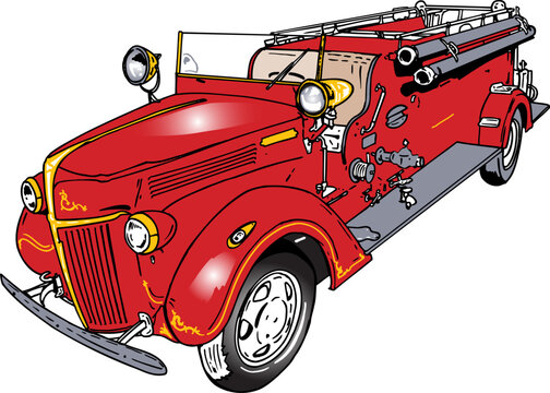 Car Vintage Vector Illustration Cartoon