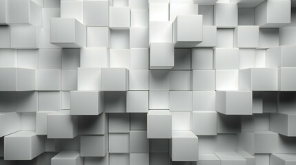 Geometric Play of Light and Shadow: Abstract Cubes Creating a Visually Striking Mosaic