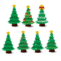 christmas tree isolated on white