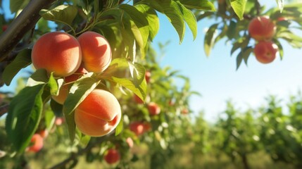 Juicy Apricots Glistening on a Sunlit Branch