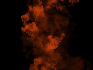 Red smoke or a faint mist floated in the dark.  Tablet-generated illustrations are used for background images.