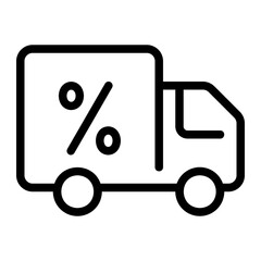 delivery truck line icon