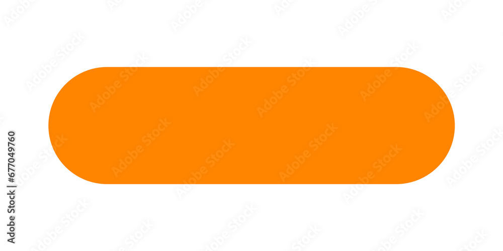 Fototapete orange button for title text design, lower third template design transparant background, frame text 