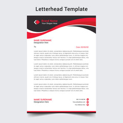 Naklejka na ściany i meble Professional letterhead template design 