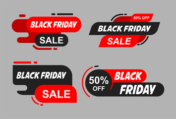 set of labels black friday
