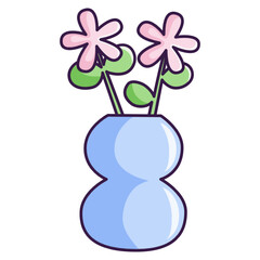 Indoor Potted Plant vector illustration asset element