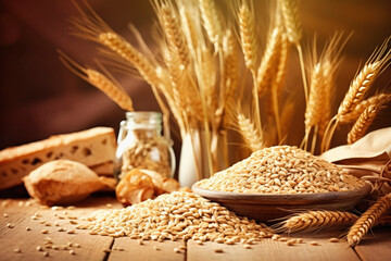 Various groats legumes, grains. Many types of cereals collected together. Agriculture and healthy eating concept. Close-up. Selective focus.