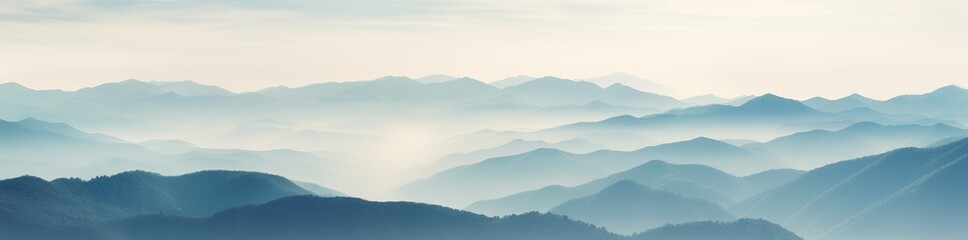 A Majestic Bird's-Eye View of Serene Mountain Peaks Cascading Into a Vast Horizon