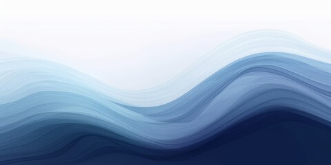 Abstract watercolor paint background dark blue gradient color with fluid curve lines texture and white space for text, Generative AI