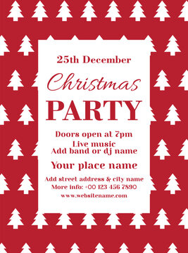 Christmas night party flyer poster social media post design
