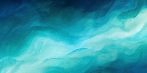 Fototapeta na wymiar Abstract art teal blue green gradient paint background with liquid fluid grunge texture, Generative AI