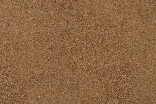 Texture of wet sand on a beach top view