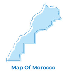 Morocco simple outline map vector illustration