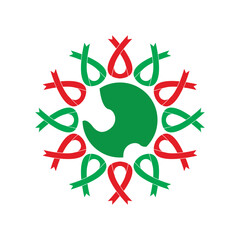world cancer day icon vector
