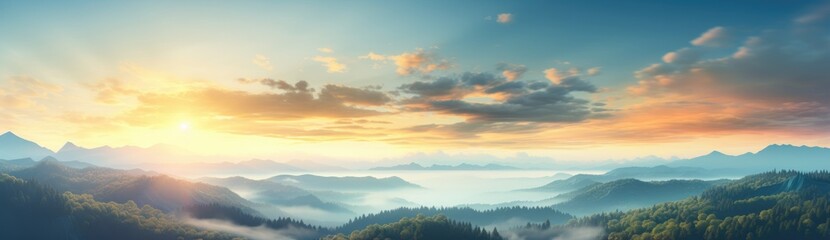 Obraz premium A Majestic Sunset Casting Vibrant Colors Over a Majestic Mountain Range