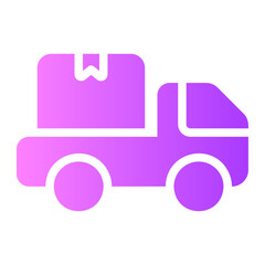 delivery truck gradient icon