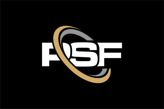 PSF creative letter logo design vector icon illustration