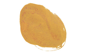 Orange watercolor background. Artistic hand paint. Isolated on transparent background.