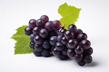 bunch of black grapes isolated on white transparent backgoround ,png