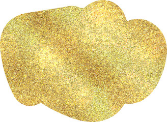 Golden glitter abstract shape for banner