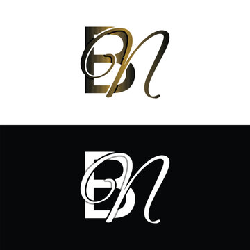 Letter BN luxury modern monogram logo vector design, logo initial vector mark element graphic illustration design template