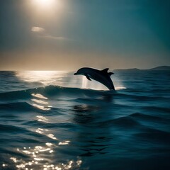 dolphin jumping out from the sea