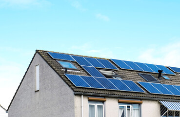 Solar Panel on The House Roof, Alternative Generator Energy in The Hague, Netherlands